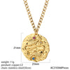12 Zodiac Constellation Necklace for Women Gold Amulet Vintage Coin Woman's Pendant Copper Pave CZ Trendy Punk Collars friend