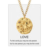 12 Zodiac Constellation Necklace for Women Gold Amulet Vintage Coin Woman's Pendant Copper Pave CZ Trendy Punk Collars friend