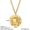12 Zodiac Constellation Necklace for Women Gold Amulet Vintage Coin Woman's Pendant Copper Pave CZ Trendy Punk Collars friend