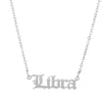 12 Zodiac Necklace Constellation Pendant Long Link Chain Stainless Steel Necklace Jewelry horoscope jewelry for Women Girl