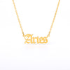 12 Zodiac Necklace for Women Gemini Taurus Aries Leo Aquarius Necklaces Stainless Steel Constellation Jewelry Gift Collier Femme