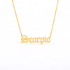 12 Zodiac Necklace for Women Gemini Taurus Aries Leo Aquarius Necklaces Stainless Steel Constellation Jewelry Gift Collier Femme