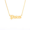 12 Zodiac Necklace for Women Gemini Taurus Aries Leo Aquarius Necklaces Stainless Steel Constellation Jewelry Gift Collier Femme