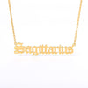 12 Zodiac Sign Letter Constellations Necklace For Women Men Virgo Leo Libra Scorpio Sagittarius Capricorn Aquarius Birthday Gift