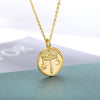 12 Zodiac Sign Necklace For Women Stainless Steel Religion Style Coin Shape Constellation Pendant Necklaces Female Boho Jewerly