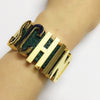 12 colors Cospl Handmade named Transparent innitial letter bangle ,luxury brand jewelry alphabet bracelets with PU leather