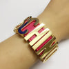 12 colors Cospl Handmade named Transparent innitial letter bangle ,luxury brand jewelry alphabet bracelets with PU leather