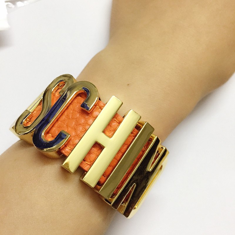 12 colors Cospl Handmade named Transparent innitial letter bangle ,luxury brand jewelry alphabet bracelets with PU leather