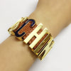 12 colors Cospl Handmade named Transparent innitial letter bangle ,luxury brand jewelry alphabet bracelets with PU leather