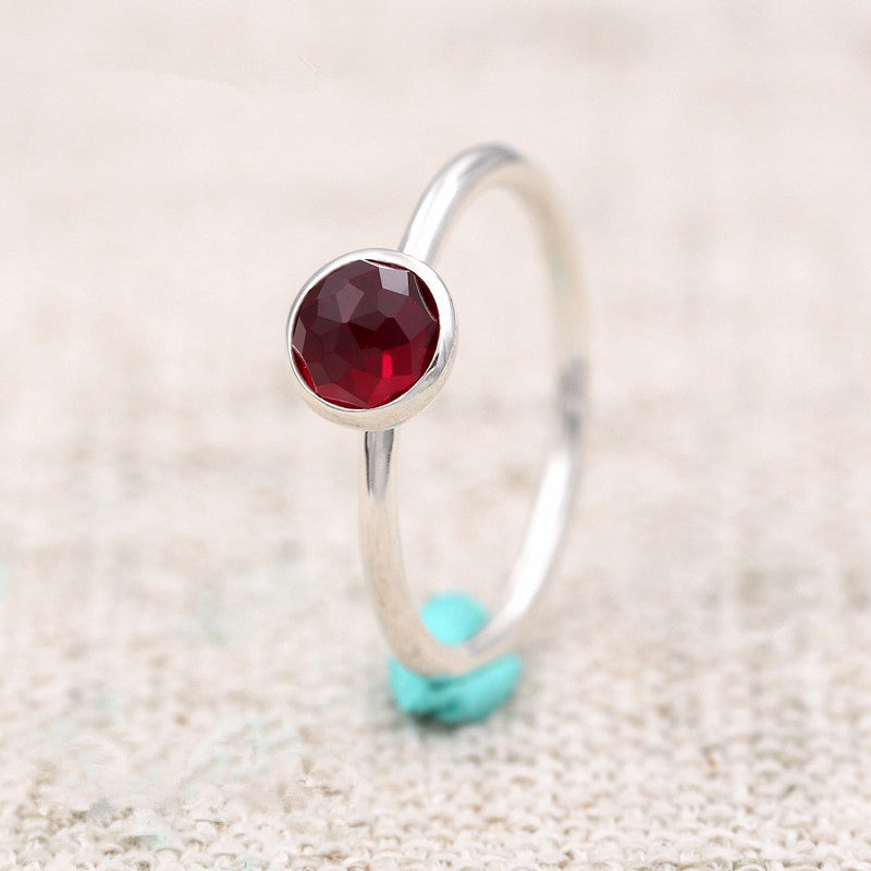 12 month Droplets rings 925 sterling silver jewelry Rings For Women Engagement wedding Ring anillos birthd gift RIP074