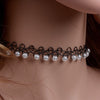 12 pcs/Set Fishline Tattoo Black Chokers Necklace Vintage Stretch Henna Gothic Punk Elastic Hollow Chocker Women Jewelry