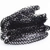 12 pcs/Set Fishline Tattoo Black Chokers Necklace Vintage Stretch Henna Gothic Punk Elastic Hollow Chocker Women Jewelry