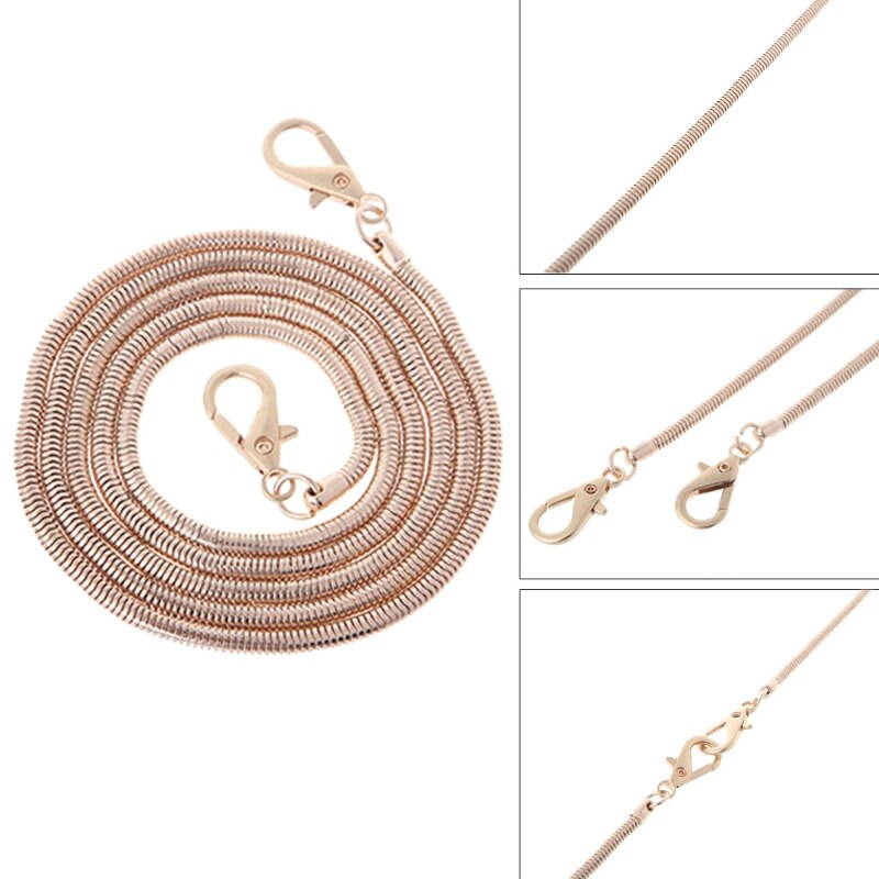 120cm Gold Silver Gun black Bronze Cross Body Handbag Shoulder Bag Chain Strap Replacement Bag Accessories