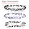 12PCS Necklace Gothic Henna Tattoo Stretch Elastic Jewelry Value Pack
