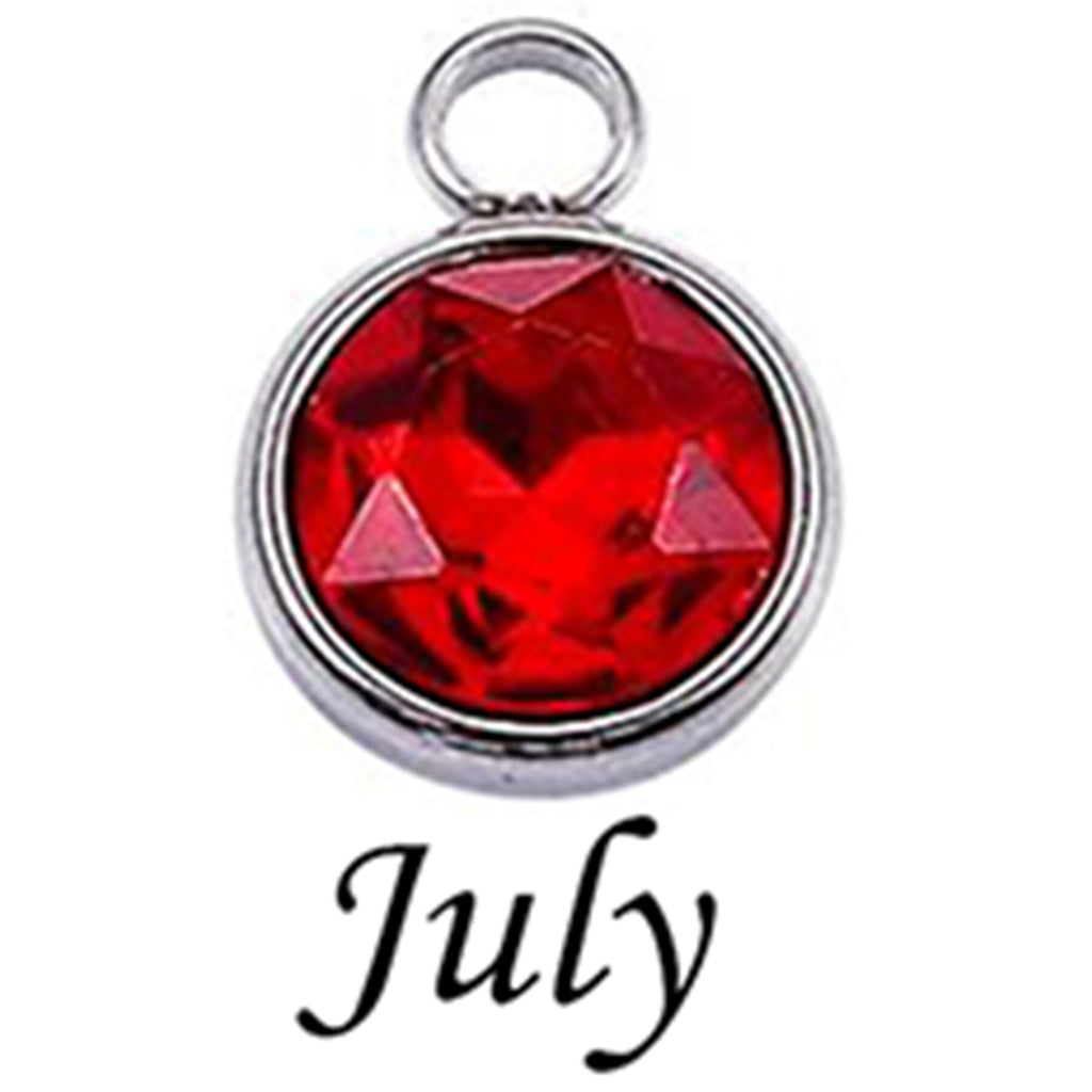 12Pcs/Lot Alloy 8mm Colorful Crystal Birthstone Charms Accessories For Necklace Bracelet Jewelry Making