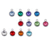 12Pcs/Lot Alloy 8mm Colorful Crystal Birthstone Charms Accessories For Necklace Bracelet Jewelry Making