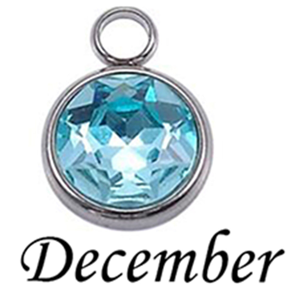 12Pcs/Lot Alloy 8mm Colorful Crystal Birthstone Charms Accessories For Necklace Bracelet Jewelry Making