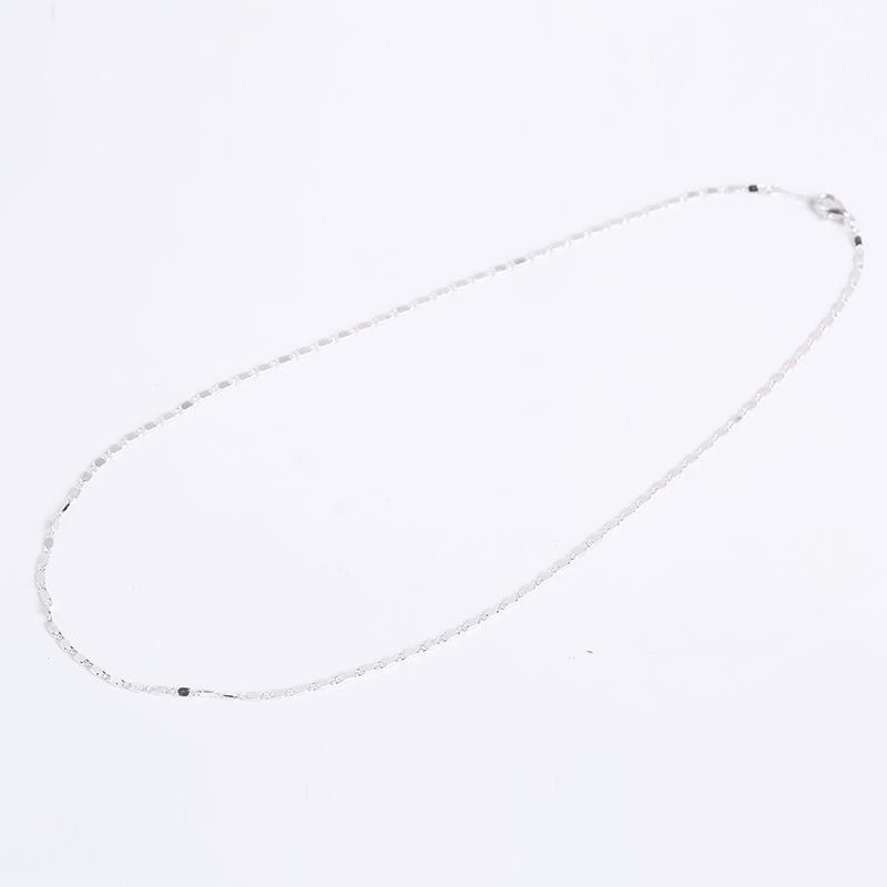 12Pcs/Lot Gold Rhodium Silver Color 40cm 1.6mm Rectangle Bamboo Chains Necklace For Women