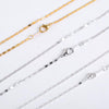12Pcs/Lot Gold Rhodium Silver Color 40cm 1.6mm Rectangle Bamboo Chains Necklace For Women