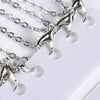 12Pcs/Lot Gold Silver Color 40cm Flat Cross O-Chains For Women Simple Necklace Jewelry