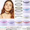 12Pcs Vintage Stretch Choker Necklace Lady Girl Tattoo Choker Necklace Punk Retro Gothic Elastic Pendants