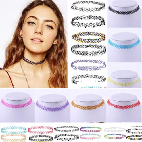 Buy New Fashion Plastic Stretch Elastic Tattoo Choker Necklace Black  necklace Online @ ₹109 from ShopClues