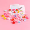 12pcs Ring For Children Jewelry  Colored Multicolor Ring Cute Girls Gifts  Lovely Fruit Scrub Animal Princess Suit Kinds