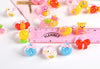 12pcs Ring For Children Jewelry  Colored Multicolor Ring Cute Girls Gifts  Lovely Fruit Scrub Animal Princess Suit Kinds