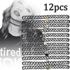 12pcs/set Lace Fishline Choker Necklaces Women Girls Stretchy Gothic Punk Elastic Hollow Chain Chocker Collar Necklace Jewelry