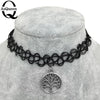 12styles tattoo chokers necklace yin yang cross tree of life necklace women jewelry  christmas gift