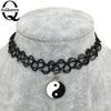 12styles tattoo chokers necklace yin yang cross tree of life necklace women jewelry  christmas gift