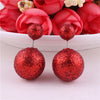 13 Colors Classic Cheapest Double Sides Gold Powder Series Bling-Bling Earrings Big Pearl Earrings Cute Bead Ball Earrings Women