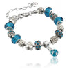 13 Patterns Crystal Charm Bracelets&Bangles for Women With Murano Glass Beads Bracelet Femme Love DIY Beads Bracelet Jewelry