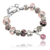 13 Patterns Crystal Charm Bracelets&Bangles for Women With Murano Glass Beads Bracelet Femme Love DIY Beads Bracelet Jewelry
