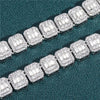 13mm Baguette Chain For Men Women Rhinestone Link Choker Necklace Bling Charms Hiphop Jewelry Gifts