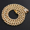 13mm Hip Hop High-Quality Iced Out Necklace For Men Bling Miami Cuban Link Chain Necklaces Goth Jewelry