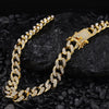 13mm Iced Out Cuban Necklace Chain Hip Hop Jewelry Choker Gold Silver Color Rhinestone CZ Clasp For Mens Rapper Necklaces Link