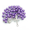 14 Colors Colorful Beads Pearl Catholic Christian Cross Catholic Rosary Necklace Prayer Long Statement Religious Jewelry
