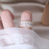 14K Gold Plating  Geometric Zircon Rings Korea Jewelry Elegant Women Party Opening Adjustable Accessories