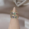 14K Gold plated Korea Design Jewelry Simple Colored Zircon Love small Earring Elegant Women's Daily Work Accessories