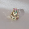 14K Gold plated Korea Design Jewelry Simple Colored Zircon Love small Earring Elegant Women's Daily Work Accessories