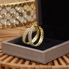 14K Gold plating Korea Jewelry Exquisite  AAA Zircon Wheat Ear Leaves Earrings Elegant Women's Party Earrings