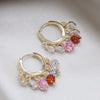 14K Real Gold Plating Korea Design Jewelry  Zircon Pendant Tassel Earrings Elegant Women Wedding Party earring