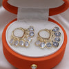 14K Real Gold Plating Korea Design Jewelry  Zircon Pendant Tassel Earrings Elegant Women Wedding Party earring