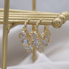 14K Real Gold Plating Korea Design Jewelry  Zircon Pendant Tassel Earrings Elegant Women Wedding Party earring