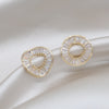 14K Real Gold Plating  Exquisite Czech Zircon Twisted Round Earrings Elegant Women's Wedding Gala Party Accessories