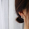14K Real Gold Plating  Exquisite Czech Zircon Twisted Round Earrings Elegant Women's Wedding Gala Party Accessories