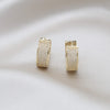 14K Real Gold plating Korea Design Jewelry  Full Zircon Round Earrings Elegant Women's Evening Party earrings