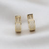 14K Real Gold plating Korea Design Jewelry  Full Zircon Round Earrings Elegant Women's Evening Party earrings