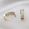 14K Real Gold plating Korea Design Jewelry  Full Zircon Round Earrings Elegant Women's Evening Party earrings